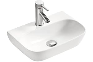 Housler® Bathroom Cloakroom Wall Hung Basin (41.5cm x28.5) No Mixer tap