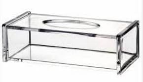 CLEAR ACRYLIC TISSUE BOX HOLDER ORGANIZER