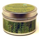 Rosemary Mint Essential Oil 4oz, Super Scented Soy Candle Tin by Candeo Candle