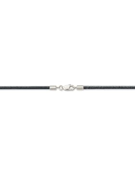 Thomas Sabo Damen-Kette ohne Anhänger Charm-Band 925 Silber Leder 53 cm - X0004-088-11
