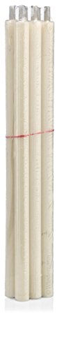 Fackel 10er Set Outdoor Kerzenfackeln aus Wachs elfenbein Wachsfackel 500 x 25 mm Brenndauer je ca. 5 Stunden