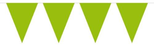 10m Wimpelkette Lime Grün Mottoparty