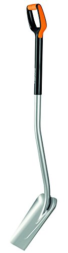 Fiskars Schaufel, Breite 23 cm, Länge 130 cm, Qualitätsstahl-Blatt/Glasfaserverstärkter Kunststoff-Stiel, Schwarz/Orange, Xact, 1003688 - 3
