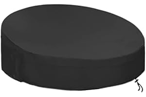 BUJUYUXU Sonneninsel Abdeckung, Sonneninsel Schutzhülle für den Außenbereich, Wasserdicht, UV und wetterbeständig 420D Oxford-Stoff-Schwarz (Ø165-90 * 50cm)