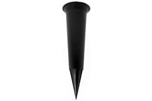 ENDLESS CREATIONS Special Graveside Memorial Grave Spiked Flower Vase In Loving Memory Special Memorial Vase for Graves - Plastic Cemetery Flower Holder with Spike, (1, Plain Black)