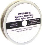 PH5714 Kwik-para cable 1,27 mm o/D (45 kg) 100 m plateado revestimiento Plasic Cllear