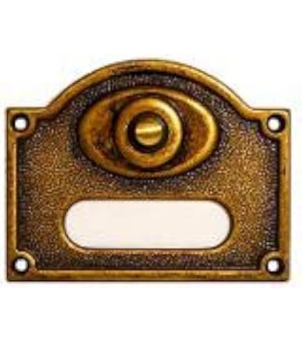 Pulsante Campanello In Ottone Lucido - Pulsantiera Elegante Per Porta D'Ingresso, Interno/Esterno