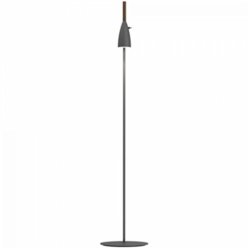 Nordlux Pure Floor Light (grey metal, oiled walnut, floor lamp, 78294011)