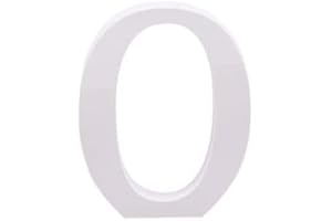 CABLEPELADO - Numero 0 in legno - 11 cm - decorazione - artigianato - legno - personalizzabile - 3D - Primer bianco
