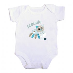 Cotton Zoo Calico the Kitten Personalised Baby Vest