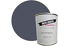 BOX DECO COULEURS Peinture murale acrylique aspect velours Aqua Déco - 750ml, Gris Anthracite