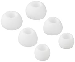 Aminori - 12 PACK Replacement Earphone Ear Gel Tips For Sony MDR CX EX Sennheiser CX IE Sharp Panasonic HJE Skullcandy ezGears JVC Phillips Creative Sony Ericsson Denon Monster Griffin JBL Headphones iPod iPad in ear Earbuds - Small Medium Large (White)