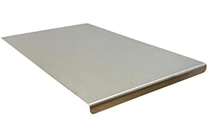 PRM Acciai | Tagliere in Acciaio Inox | Spianatoia Professionale Inossidabile | Piano di Lavoro Cucina per impastare pizza, pane, pasta sfoglia, cioccolato e dolci - Larghezza 400x560 Piega 20mm