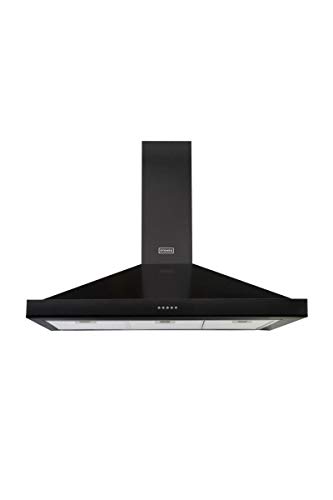STOVES Sterling - hotte décorative Murale pyramidale - 548m3/h - 67 dba - 3 Vitesses - l 110 cm - Noir