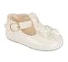 BABY GIRLS RED BLACK PINK WHITE IVORY PATENT PRAM CHRISTENING SHOES SIZES 0 TO 4 UK (0 (newborn-3months), Ivory)