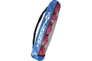 Gilbert Netball Holdall Bag - Blue, Large, Letter Print, 5 Netballs, 110 x 22 x 23 cm, Pullover Closure