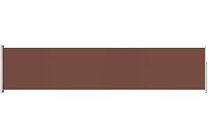 vidaXL Seitenmarkise Ausziehbar Sonnenschutz Sichtschutz Windschutz Seitenwandmarkise Seitenrollo Markise Balkon Terrasse Garten 140x600cm Braun