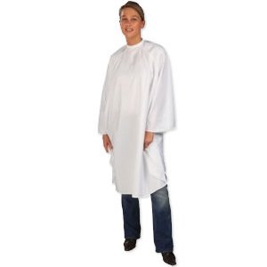 Sibel Economy Polyester Hairdressing Gown - White Sleeveless