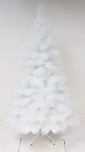 Salvus App SOLUTIONS 150CM White Needle Christmas Tree Mixed Rainbow Leaf, 5 Feet Christmas Tree, X-Max Tree + 12 Tree Decoration Items
