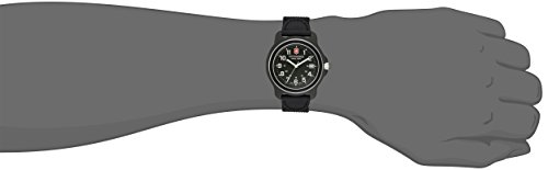 Victorinox Men's 39mm Black Nylon Band Plastic Case Swiss Quartz Analog Watch 249090