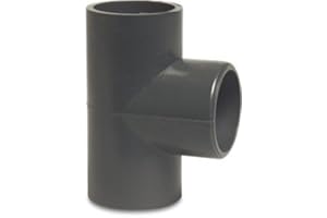 Raccord en T pour tuyauterie de piscine – 90 °, PVC-U - 50 mm - raccord à coller