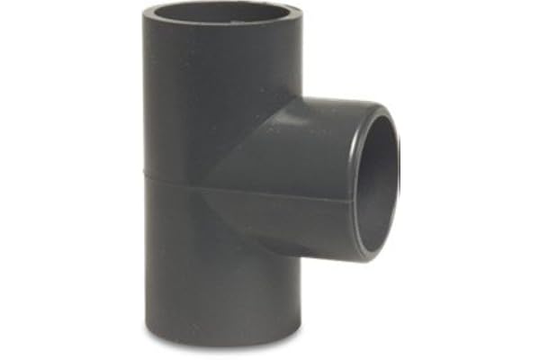 Raccord en T pour tuyauterie de piscine – 90 °, PVC-U - 50 mm - raccord à coller