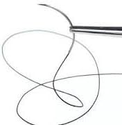 Daclon Nylon suture - 24mm 75cm 3-0 USP x 1 single suture