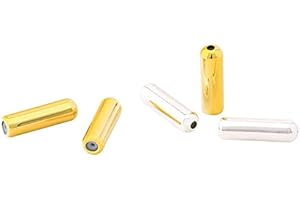 AOLIAY 30 Pcs Anstecknadel und Brosche Pin Schmuck Röhren DIY Brosche Schmuckzubehör Anstecknadel Stopper versilbert Messing Hut(Gold,Silber)