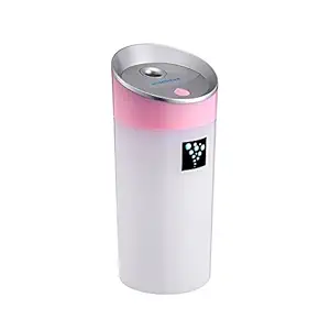 WorldCare Led Aroma Ultrasonic Humidifier USB 5V 2W 4Colors 300ML Ultrasonic Mist Maker Fogger Car Aromatherapy For Car Pink Color