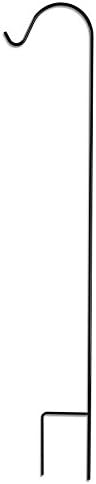 GrayBunny GB-6814 Shepherd Hook, 1.22 m Tall, 1 cm Thick, Black, Super Strong, Rust Resistant Premium Metal For Use At Weddings, Hanging Plant Baskets, Solar Lights, Lanterns, Bird Feeders, Hangers