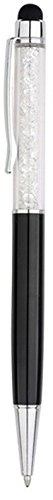QUALITÄT 2-in-1 Kapazitiver Touchscreen-Stylus und Kugelschreiber mit Swarovski-Kristallen. GRATIS-KULI-MINE (SCHWARZ)