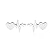 Produktbild QTBWen gut aussehendes 1Pair Heart Elektrokardiogramm Stud Earrings Heart Beat Ohrring Doctor Nurse Jewelry Geschenke(None Silvery)