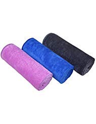 MAYOUTH en Microfibre Serviettes de Sports Séchage Rapide et Absorbant Serviette de Gym entraînement Serviettes de Sueur pour Gym Fitness, Yoga, Le Camping, 3-Pack 40 cm x80 cm
