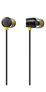 Real-ME Wired In Ear Earphone with Mic (Black)