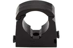 ROHANS Single 15mm HINGED Pipe Clips TS15 for PIPEWORK Black, White, Red, Yellow, Blue, Pack of 5, 10, 15, 20, 50, 100 (10, Black)