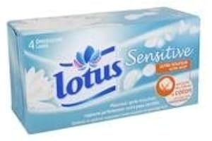 Entretien LOTUS - Sensitive Boite De 80 Mouchoirs Blanc Ultra Douceur - Lot De 4 - Vendu Par Lot