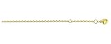Fusskette Anker Rund in 585 Gold Fusskettchen mit Gelbgold Herz 25 cm Schmuck 85.0140-75