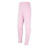 Bequeme, lange Mädchen Legging aus dehnbarem Baumwollstoff mit komfortablem Gummibund in vielen Farben