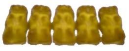 Gelbe Gummibären von Haribo Geschmacksrichtung Zitrone - 100g