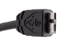 BIPRA OEM SuperSpeed USB-Kabel (USB 3.0 A auf Micro B, für externe Festplatten von WD, Seagate, Clickfree, Toshiba und Samsung) schwarz Schwarz 50 cm / 0,5 m - 3