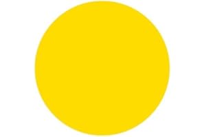 PEARL GLASS Circular Glass Worktop Saver - Bright Yellow - 30cm Diameter