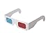 Price comparison product image ASVP Shop® 3D Glasses Made from White Paper with Red and Cyan Lenses Suitable for Films, TV, Magazines, Comic Books, Anaglyph Videos, Internet Videos and Pictures and More (Pack of 1)