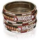 Indian Bollywood Bangle Braclets Fashion Metal Partywear Wedding Ethnic Jewelry-Dia - 2.5" (6.4 cms)