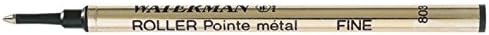 Waterman Rollerball Fine Black Refill - Pack of 2