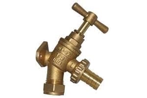 HEP BRINGING YOUR SPACE TO LIFE hep® Outdoor Hose Union Garden Bib Tap Outside garden bib Tap with Back plate 15mm inlet x 1/2" Union