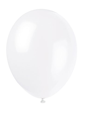 Unique Party - 56842 - Paquet de 50 Ballons - Latex - 30 cm - Blanc Lin