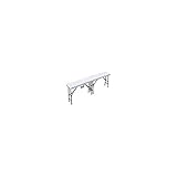 Banco Plegable 183x28x43 cm. METAL BANCO y PVC con cierre BLANCO 183X28X44H cm PAPILLON
