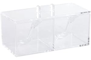 CASA D'OR Azucarero y salero doble con cuchara ACRILICO - Transparente Doble