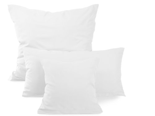 Doppelpack zum Sparpreis – Baumwoll-Kissenbezüge – moderne Wohndekoration in schlichtem Design – 8 modernen Uni-Farben und 3 Größen, 40 x 40 cm, weiß - 9