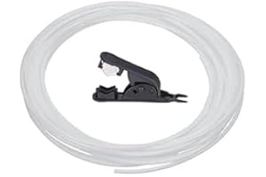 Neuytiky Tubo in PTFE da 10 metri, 4 mm x 2,5 mm, tubo in teflon con cutte, per estrusore diretto, per stampante 3D da 1,75 mm, filamento per stampante 3D (bianco)